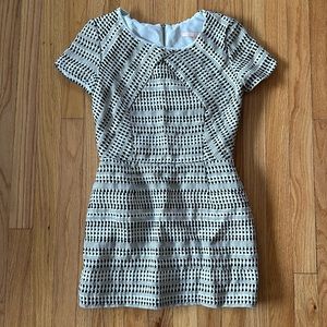 🎱 Fitted mini dress with embroidered detailing 🎱